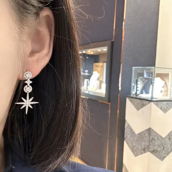 APM Monaco Pavé Météorites & Circles Drop Earrings - Picture 6 of 6